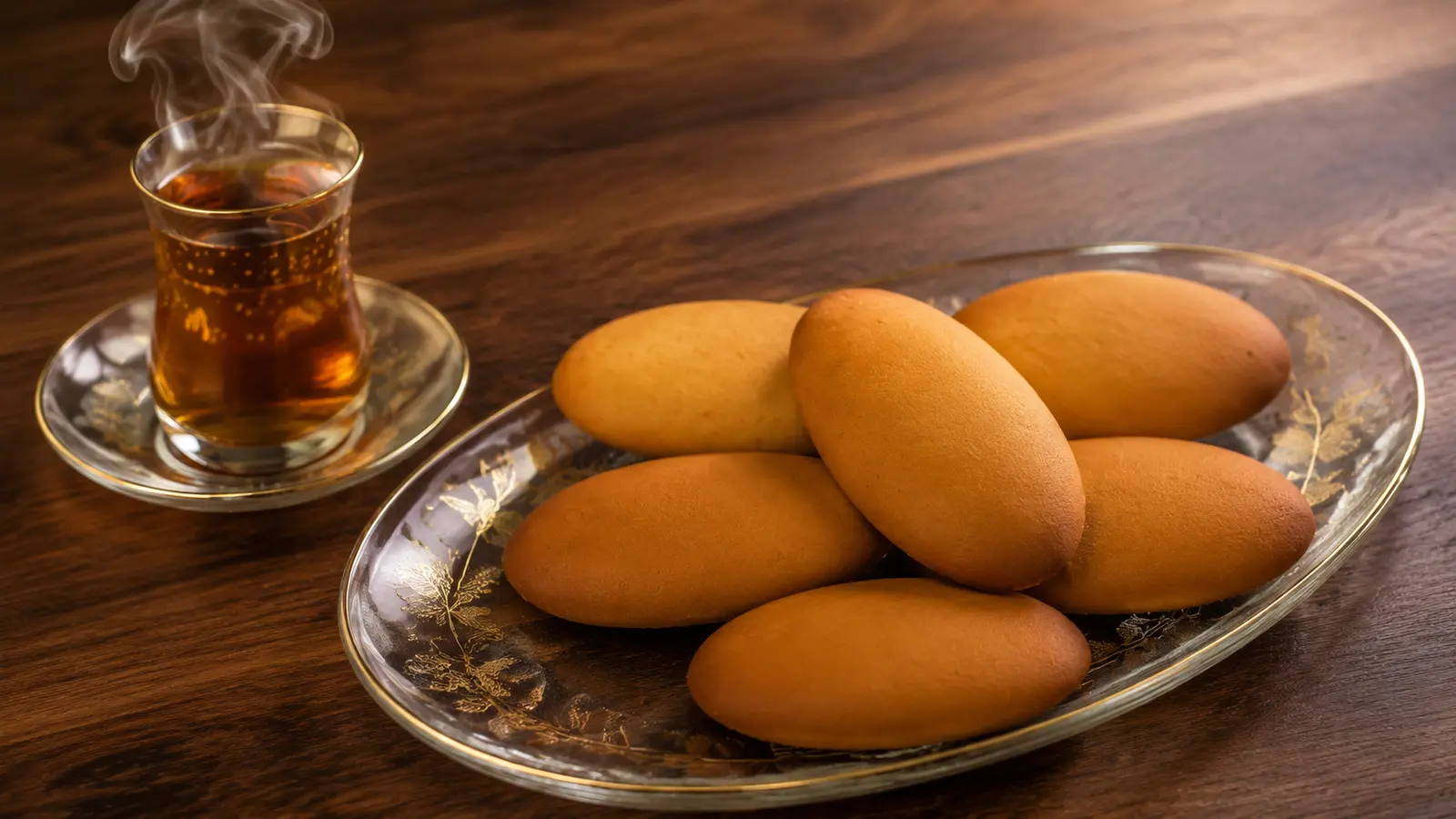 كعك الشاي البيضاوي السادة
